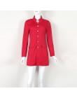 Pojedyncze łuszcz stałe kobiety długi płaszcz urząd ogólnie rzecz biorąc wiosna szczupła cienka kurtka moda czerwony czarny przy