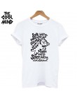 COOLMIND QI0232B 100% bawełna kot drukuj kobiety T shirt na co dzień z krótkim rękawem Tshirt kobiet o-neck luźne kobiet t-shirt