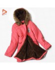 SheBlingBling kobiet mody parki kurtki zimowe płaszcze Faux z kapturem i futrzanym kołnierzem na co dzień długie parki bawełnian