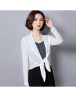 Cienkie z długim rękawem kurtka Bolero kobiety z krótkim rękawem wzruszając ramionami Bolero Casaco Feminino szczupła kobieta ot