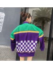Nowy 2019 wiosna kobiety panie wyścigi samochodowe Harajuku streetwear bombowiec jackte wiatrówka punk chłopak luźne koreański p