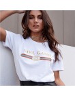 2018 lato kobiety T koszula VOGUE list drukarnie marka kobiet T-shirt na co dzień luźne krótki rękaw O szyi topy koszulki mujer