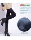 Wysoka elastyczna talia zima Plus Velvet zagęścić damskie ciepłe spodnie ciepłe Super elastyczne Faux aksamitne zimowe grube leg