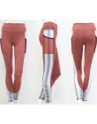 SVOKOR kieszeń legginsy z wysokim stanem kobiety Fitness odzież sportowa drukowanie spodni mężczyźni moda Patchwork Push Up kobi