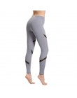 CHRLEISURE Sexy kobiety legginsy Gothic wkładka Mesh projekt spodnie spodnie duży rozmiar czarny Capris odzież sportowa nowy fit