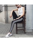 Kobiety legginsy na co dzień bawełna paski Fitness legginsy z wysokim stanem spodnie damskie duży odcinek Legging, żeński, moda 