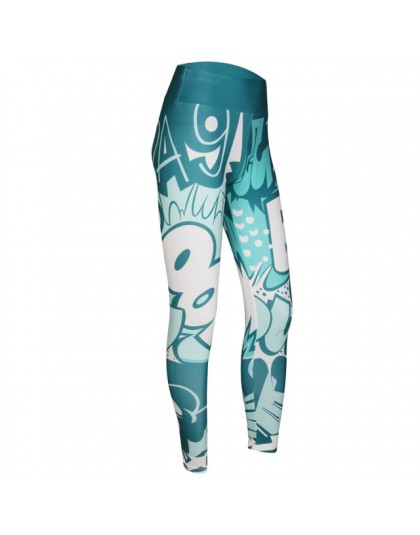 CHRLEISURE kobiety druk cyfrowy legginsy treningowe legginsy wysoka talia leginsy push-up Mujer fitness legginsy damskie spodnie