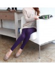 Jednolity kolor kobiet Stretch zagęścić legginsy ciepłe spodnie obcisłe bez stóp
