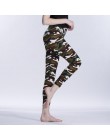 VISNXGI nowy mody 2019 kamuflaż drukowanie elastyczność legginsy kamuflaż Fitness Pant leginsy na co dzień mleka Legging dla kob