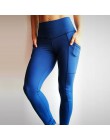 CHRLEISURE Push Up Fitness legginsy kobiet wysokiej talii trening Legging z kieszeniami Patchwork spodnie legginsy kobiety Fitne