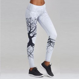 Qickitout legginsy Hot sprzedam kobiety czaszki i kwiat czarne legginsy druku cyfrowego spodnie spodnie spodnie rozciągliwe Plus