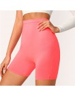 SHEIN stałe jazda na rowerze legginsy z wysokim stanem kobiety 2019 Athleisure Crop fitness legginsy letnie damskie na co dzień 