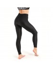 Damskie legginsy treningowe na co dzień, błyszczące, błyszczące, Legging kobiet Fiteness legginsy Plus rozmiar M-XXXL czarny sta