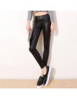 Spodnie damskie spodnie Sexy Slim błyszczące Fitness Faux Leather Legging 2019 nowy