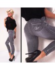 Legginsy do ćwiczeń szary moda w stylu denim Legging kobieta legginsy Trendy Super Deal typ dżinsów Legging dżinsy NQ989354