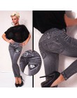 Legginsy do ćwiczeń szary moda w stylu denim Legging kobieta legginsy Trendy Super Deal typ dżinsów Legging dżinsy NQ989354