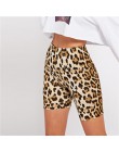 SHEIN Multicolor na co dzień w stylu Highstreet Leopard Print Skinny krótki Legging lato nowoczesne Lady Athleisure kobiety Crop