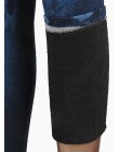Leginsy jeansowe jegginsy getry długie z kieszeniami elastyczne modne wygodne oryginalne niebieskie granatowe