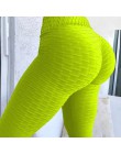 Wysoka talia fitness legginsy treningowe dla kobiet Push Up Legging moda jednolity kolor budowy ciała Jeggings kobiety spodnie