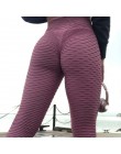 Wysoka talia fitness legginsy treningowe dla kobiet Push Up Legging moda jednolity kolor budowy ciała Jeggings kobiety spodnie