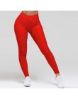 Wysoka talia fitness legginsy treningowe dla kobiet Push Up Legging moda jednolity kolor budowy ciała Jeggings kobiety spodnie