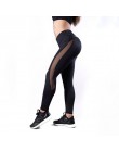 CHRLEISURE moda Mesh legginsy kobiety Fitness Legging PU spodnie skórzane legginsy serca legginsy treningowe Femme legginsy