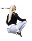 CHRLEISURE Fitness Legging geometryczny o strukturze plastra miodu druk cyfrowy legginsy wysokiej talii Hip oddychający polieste