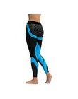 CHRLEISURE Fitness Legging geometryczny o strukturze plastra miodu druk cyfrowy legginsy wysokiej talii Hip oddychający polieste