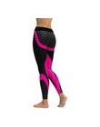 CHRLEISURE Fitness Legging geometryczny o strukturze plastra miodu druk cyfrowy legginsy wysokiej talii Hip oddychający polieste