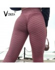 Kobiety różowy wysoka talia Fitness oddychające legginsy moda 2019 kobiet Push-Up czarne spodnie elastan trening legginsy Plus r