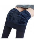 NORMOV S-3XL Plus rozmiar ciepłe zimowe legginsy kobiety ciepłe aksamitne spodnie legginsy wysoka talia grube Legging spodnie zi
