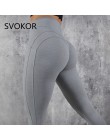 SVOKOR kobiety legginsy treningowe Push Up fitness legginsy, żeński, moda Patchwork legginsy Mujer S-XL czarne legginsy kobiet