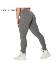 CHRLEISURE kobiet Fitness legginsy w kształcie litery V Legging Patchwork legginsy Fitness spodnie damskie Slim treningu Jegging