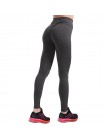 CHRLEISURE kobiet Fitness legginsy w kształcie litery V Legging Patchwork legginsy Fitness spodnie damskie Slim treningu Jegging