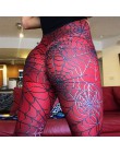 SVOKOR legginsy kobiet jednolity kolor nowy pająk drukowanie linii legginsy poliester Hip wysokiej talii na co dzień odchudzanie