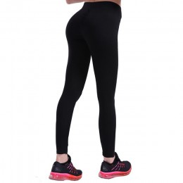 CHRLEISURE kobiet Fitness legginsy w kształcie litery V Legging Patchwork legginsy Fitness spodnie damskie Slim treningu Jegging