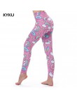 KYKU marka Unicorn legginsy damskie legginsy Fitness Legging seksowne spodnie wysoka talia Push Up błyszczące 3d drukowane Rainb