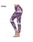 KYKU marka Unicorn legginsy damskie legginsy Fitness Legging seksowne spodnie wysoka talia Push Up błyszczące 3d drukowane Rainb