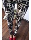 CHSDCSI Hot 2017 druku kwiat legginsy legginsy Plus rozmiar Legins gitara Plaid cienkie spodnie moda pasek kobiety Aptitud spodn