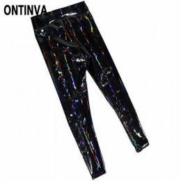 Damskie legginsy mokro wygląd PU skórzane legginsy czarny Slim długie spodnie kobiety M L XL XXL wysokiej talii Wetlook ciepłe S