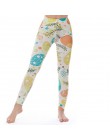 KYKU marka Unicorn legginsy damskie legginsy Fitness Legging seksowne spodnie wysoka talia Push Up błyszczące 3d drukowane Rainb