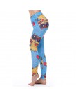 KYKU marka Unicorn legginsy damskie legginsy Fitness Legging seksowne spodnie wysoka talia Push Up błyszczące 3d drukowane Rainb