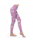 KYKU marka Unicorn legginsy damskie legginsy Fitness Legging seksowne spodnie wysoka talia Push Up błyszczące 3d drukowane Rainb