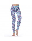 KYKU marka Unicorn legginsy damskie legginsy Fitness Legging seksowne spodnie wysoka talia Push Up błyszczące 3d drukowane Rainb