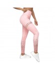 Wysoka talia fitness legginsy kobiet treningu złota druku legginsy kobiet odzież sportowa legginsy odzież sportowa Jeggings