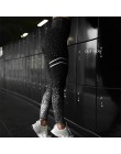 Wysoka talia fitness legginsy kobiet treningu złota druku legginsy kobiet odzież sportowa legginsy odzież sportowa Jeggings