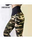 CHRLEISURE Push Up Camo drukowane legginsy kobiety poliester 4 kolory wysokiej talia Legging komfortowy trening dziewczyna Leggi