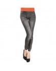 Wygodne spodnie obcisłe Denim legginsy kobiety moda Sexy kobiety Jean Skinny legginsy rozciągliwe legginsy