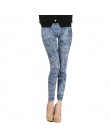 Wygodne spodnie obcisłe Denim legginsy kobiety moda Sexy kobiety Jean Skinny legginsy rozciągliwe legginsy