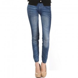 Wygodne spodnie obcisłe Denim legginsy kobiety moda Sexy kobiety Jean Skinny legginsy rozciągliwe legginsy